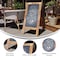 Flash Furniture Rustic Brown Wooden A-Frame Magnetic Chalkboard HGWA-GDIS-CRE8-442315-GG - alternate 8